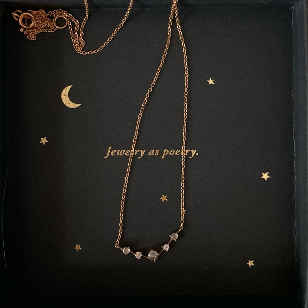 Catbird Snow Queen Diamond Necklace Rose Gold